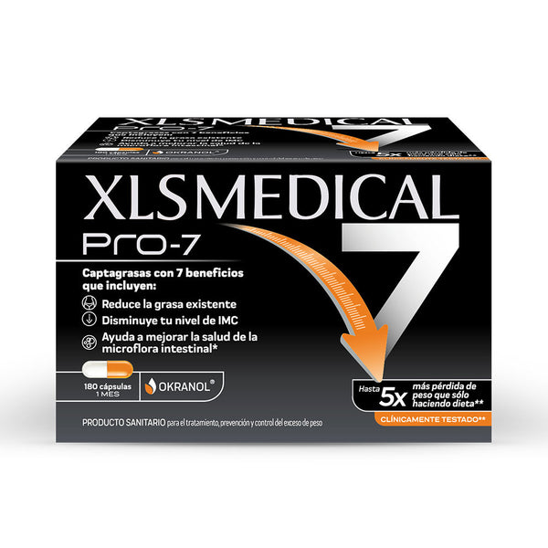 XLS MEDICAL PRO-7 ligantes de gordura 180 cápsulas