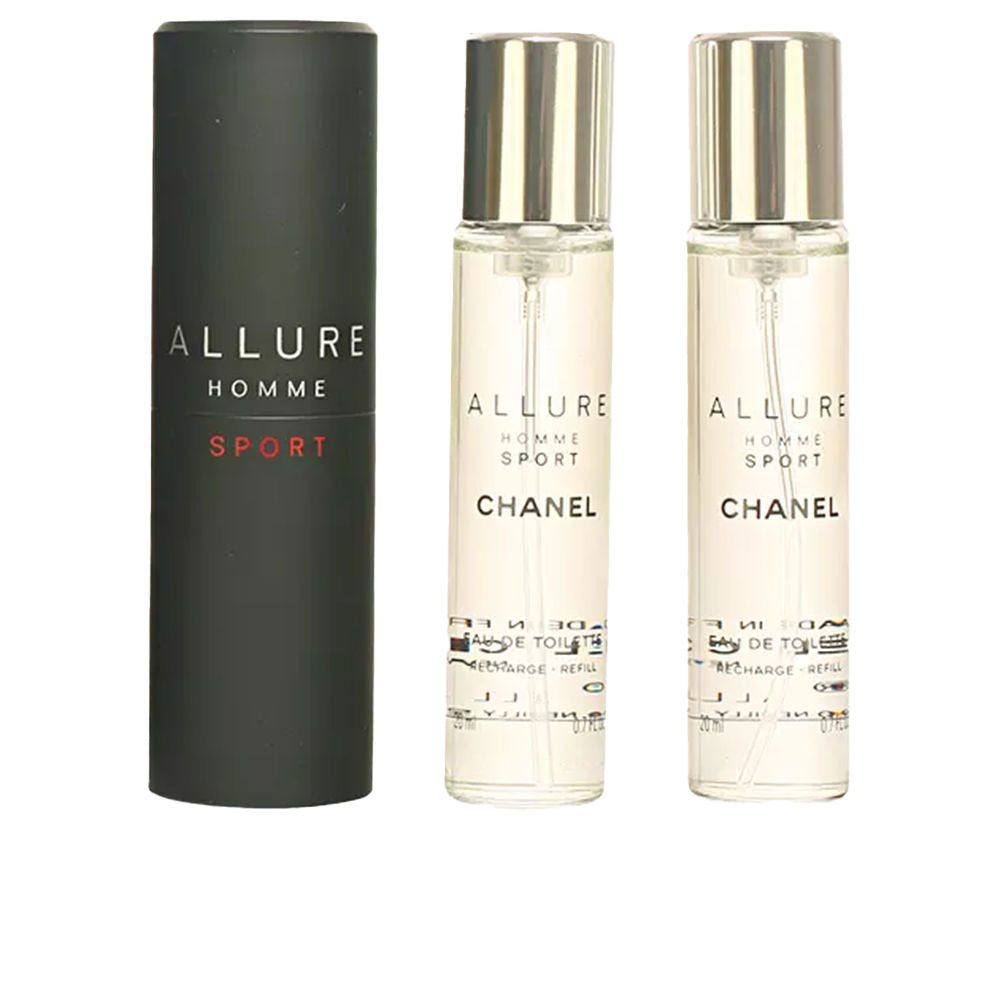 ALLURE HOMME SPORT vaporizador recarregável portátil e dos refis 3 x 20 60 ml