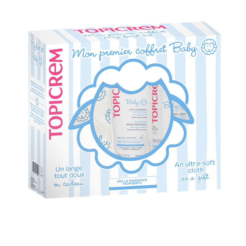 Leite hidratante para bebês 500 ml + gel de limpeza 75 ml (3 unidades)