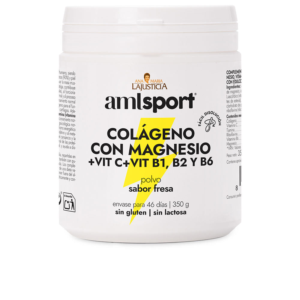 COLÁGENO COM MAGNÉSIO + VIT.C + VIT.B1.B2.B6 sabor morango pol 350 gr