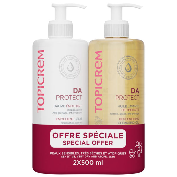 DA PROTECT BÁLSAMO EMOLIENTE 500 ML + GEL DE LIMPEZA 500 ML PACK 2 un.