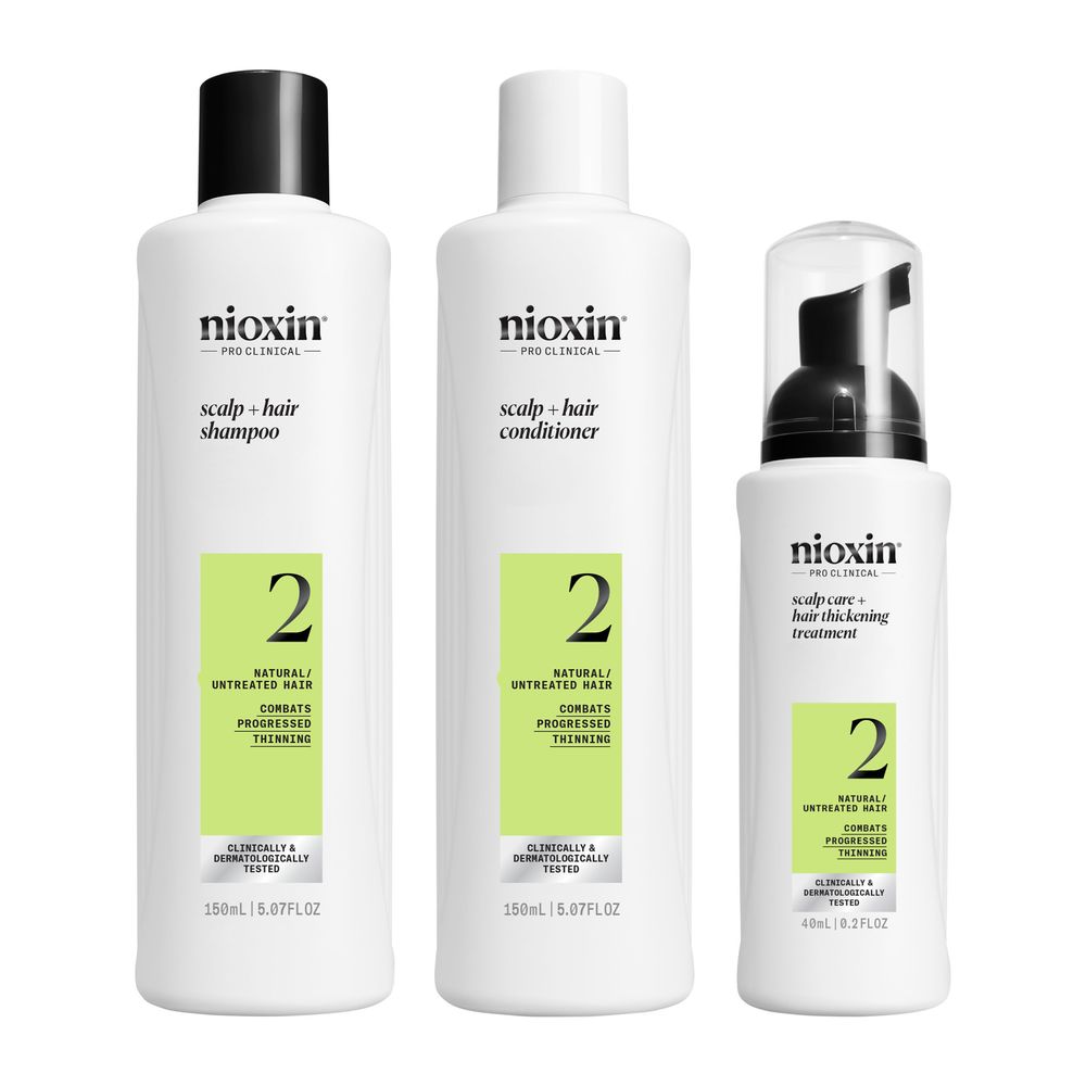 SISTEMA 2 - Kit - Tratamento para Cabelos Naturais com Afinamento Avançado 3 unidades