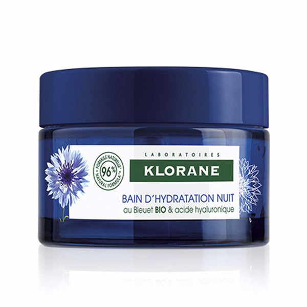 Banho de hidratação noturna BIO CORNFLOWER &amp; ÁCIDO HIALURÔNICO 50 ml