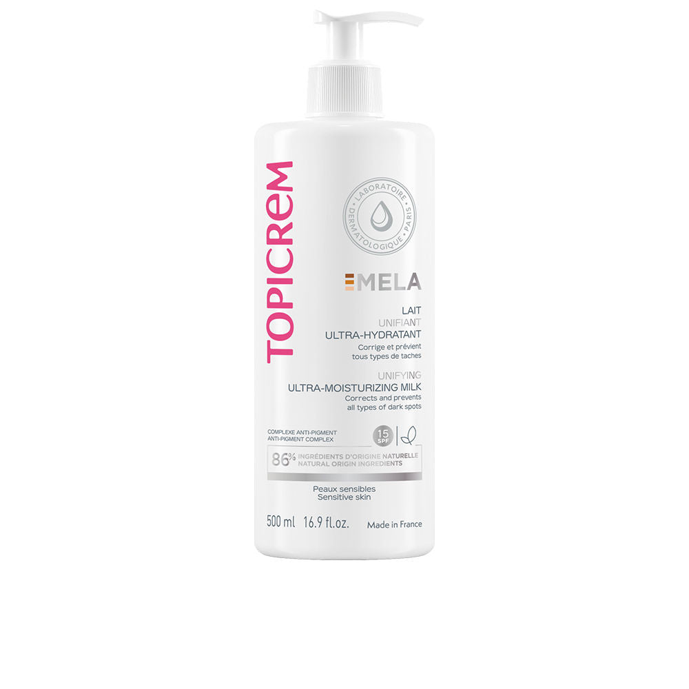 Leite corporal unificante ultra-hidratante MELA SPF15+ 500 ml