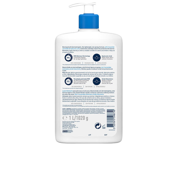 LOÇÃO HIDRATANTE pele seca a muito seca 1000 ml