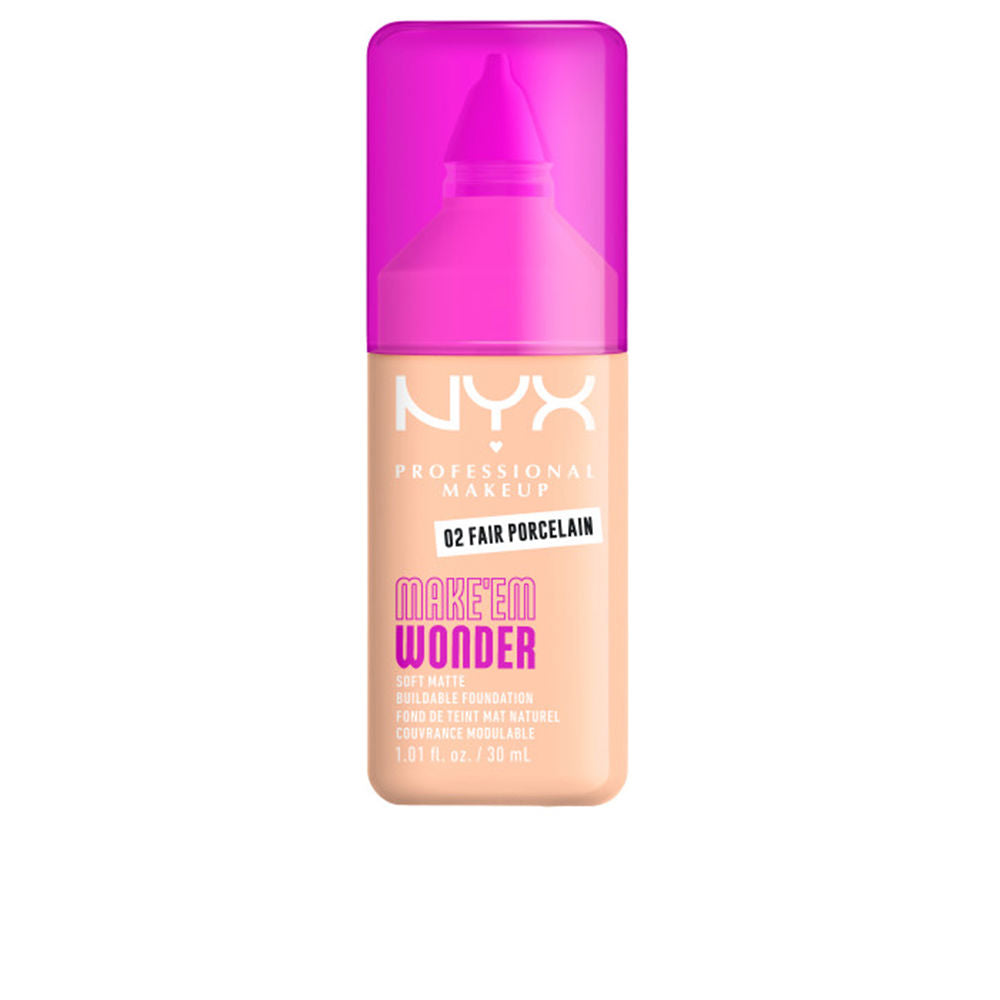Base MAKE'EM WONDER nº 02 - Porcelana Clara 30 ml