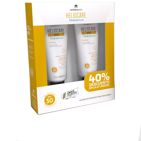 HELIOCARE 360° PEDIATRICS loção protetor solar FPS50 embalagem 2 x 200 ml