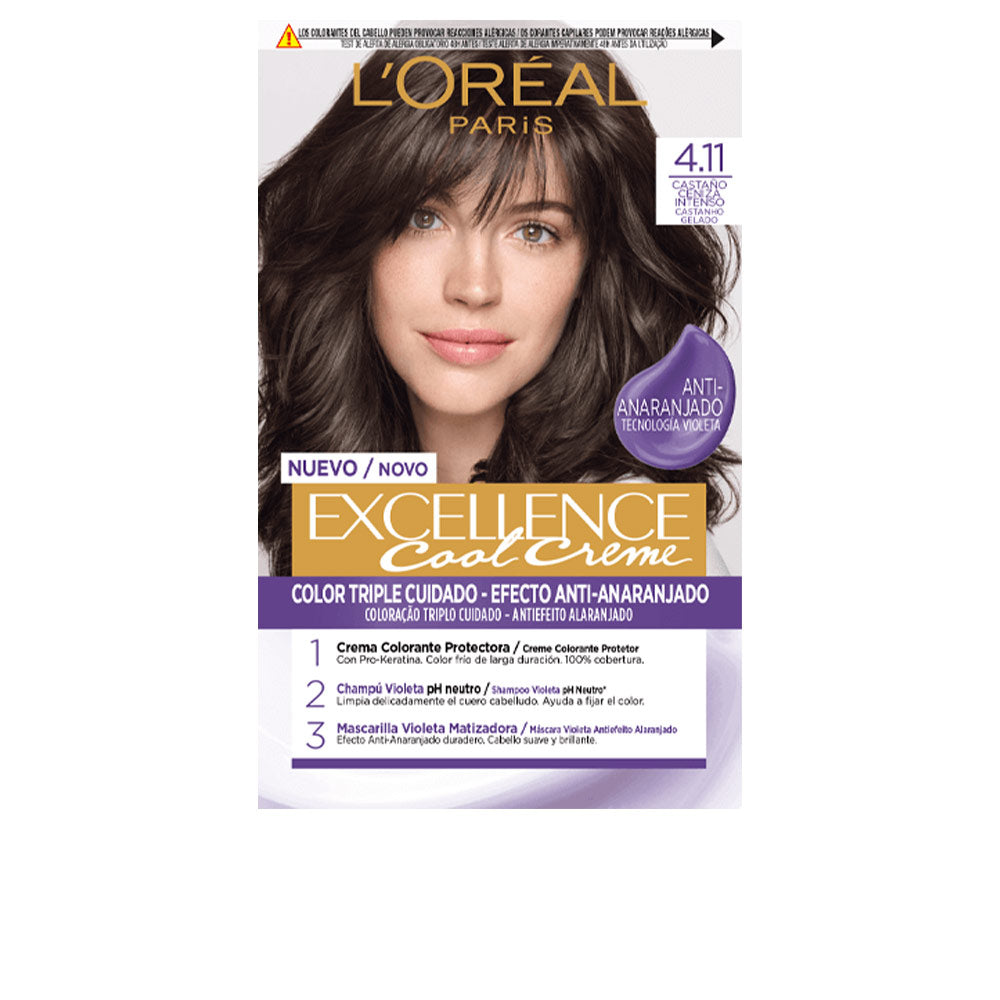 EXCELLENCE COOL tintura de cabelo #4.11-castanho cinza intenso 192 ml