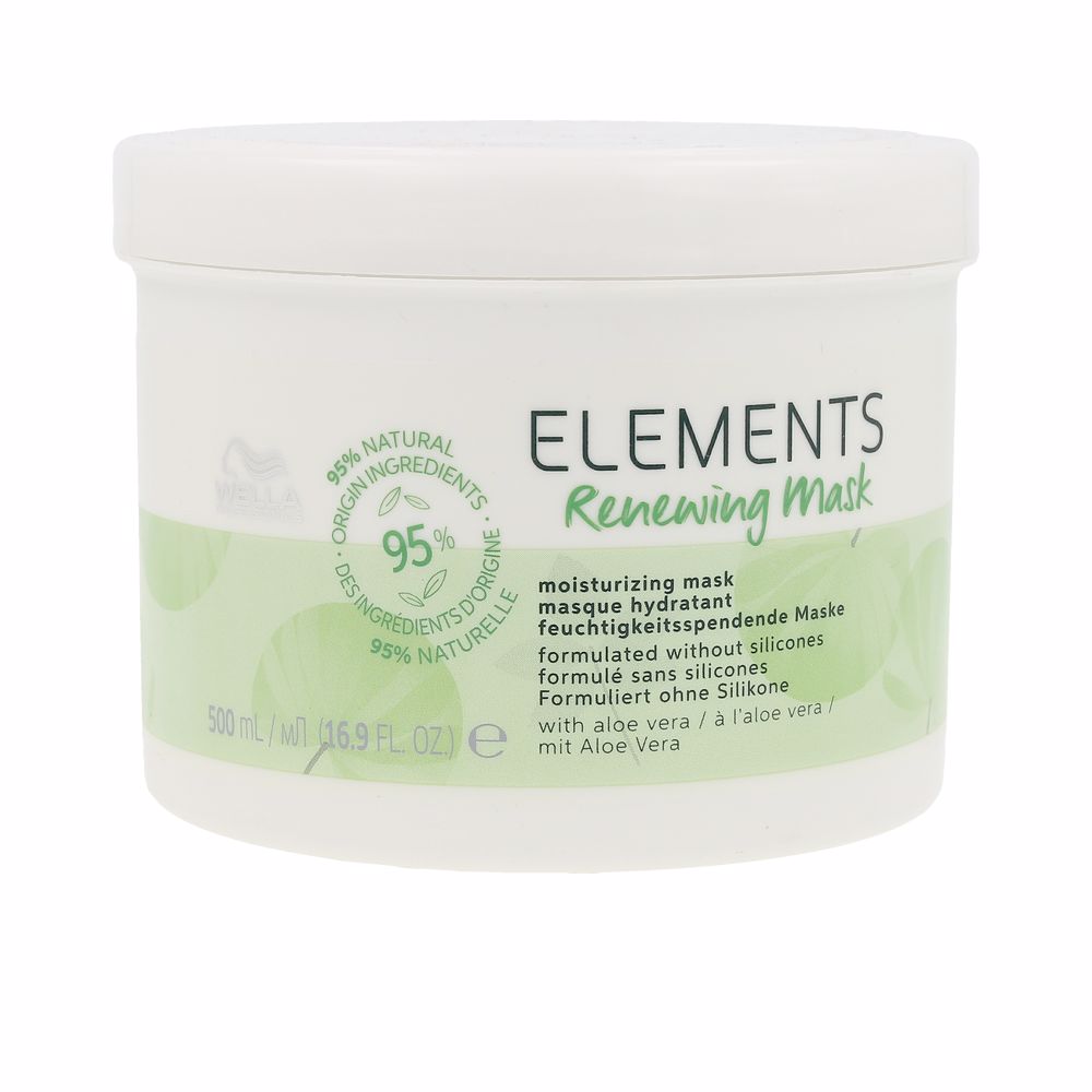 ELEMENTS Máscara Hidratante Renovadora Sem Silicones Todos os Tipos de Cabelo 500 ml