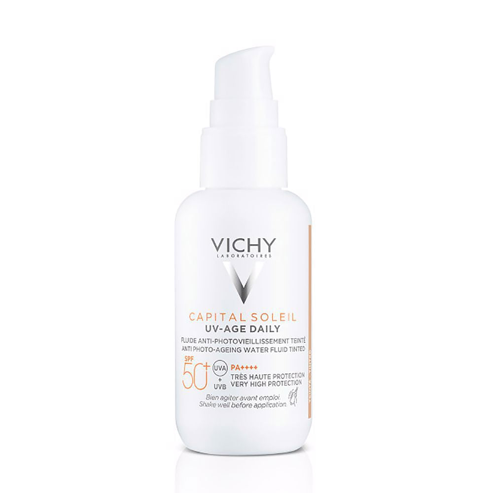 CAPITAL SOLEIL UV AGE protetor solar diário fluido cor clara FPS 50+ 40 ml