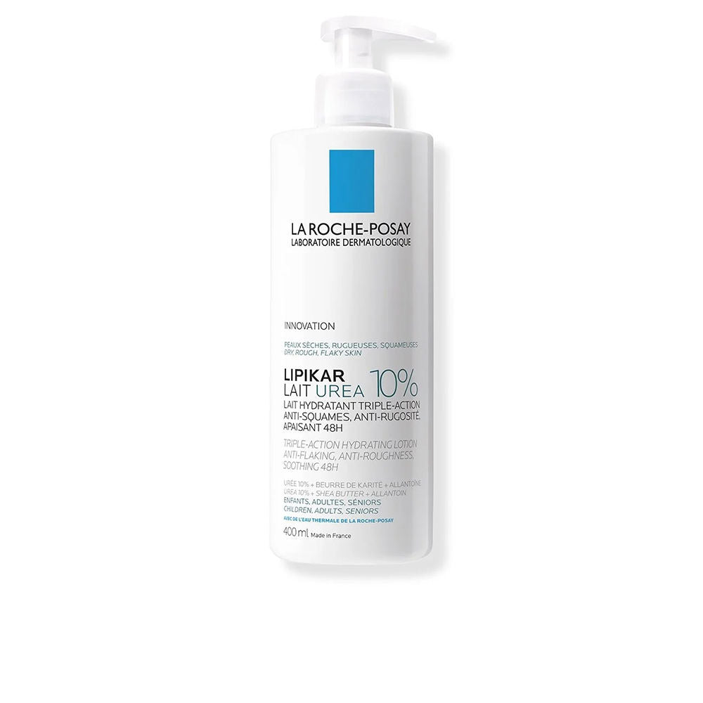 LIPIKAR UREA 10% hidratante tripla ação calmante anti-coceira e anti-recidiva 400 ml