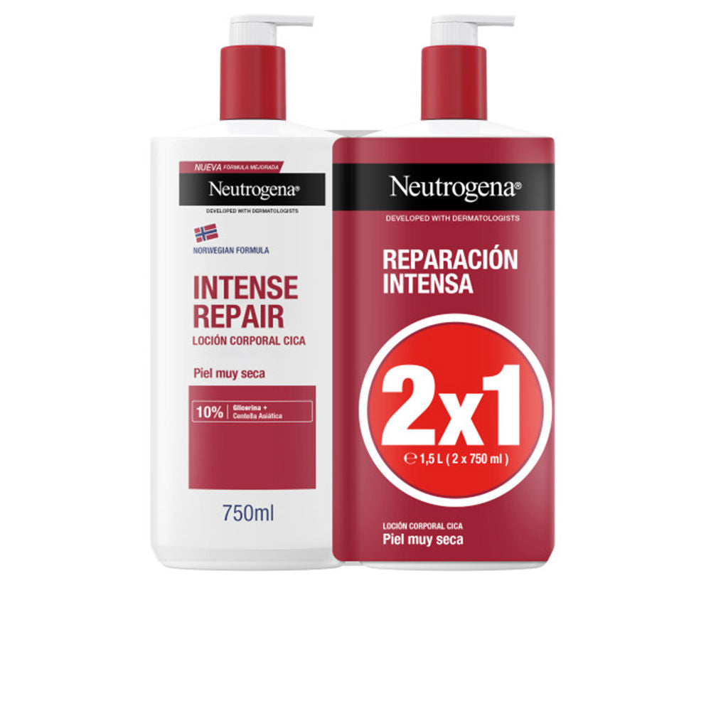 Loção INTENSE REPAIR para pele muito seca embalagem 2 x 750 ml