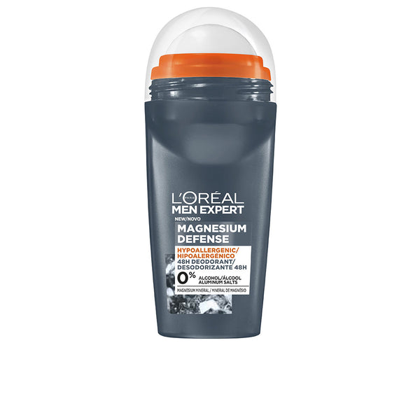 MEN EXPERT MAGNESIUM DEFENSE desodorante 0% álcool roll-on 48h 50 ml