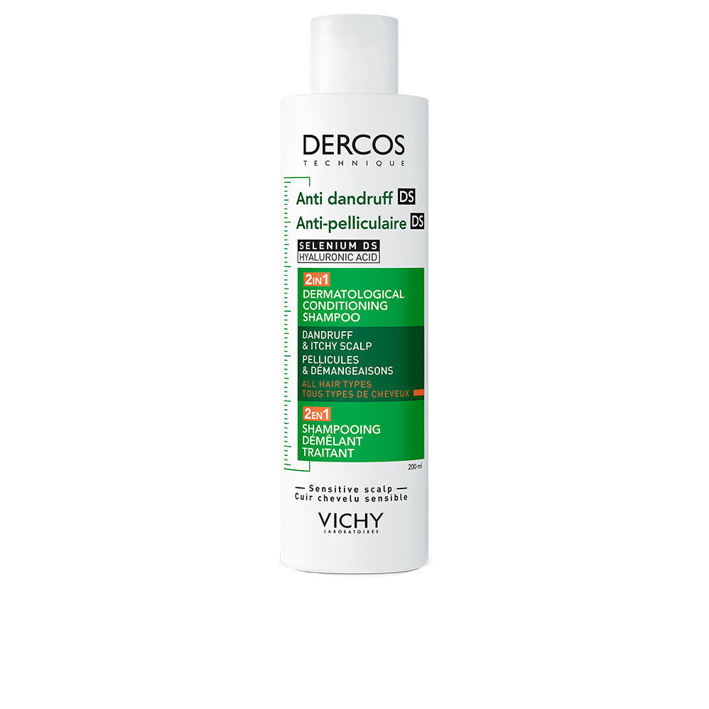 DERCOS DS Shampoo e condicionador 2 em 1 anticaspa para todos os tipos de cabelo 200ml