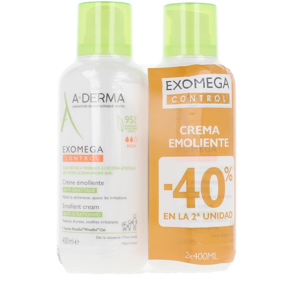 Pacote de creme emoliente EXOMEGA CONTROL 2 x 400 ml