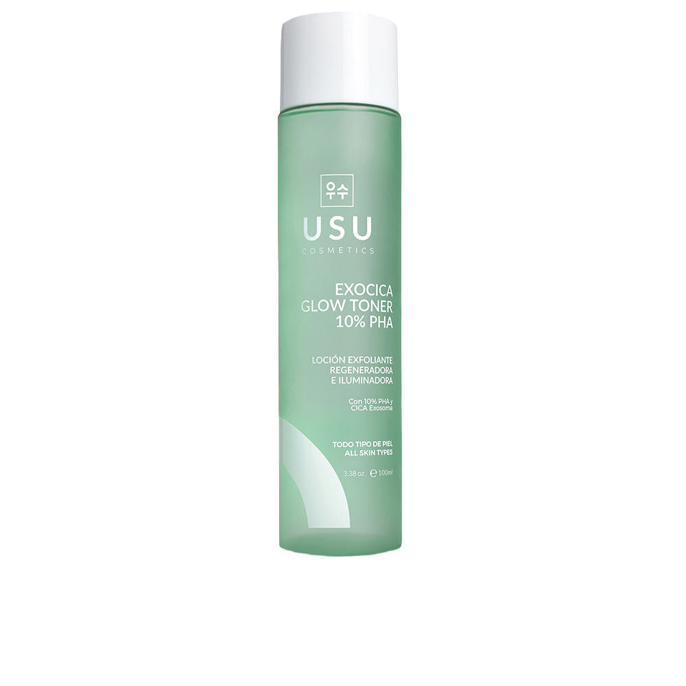 Tónico facial EXOCICA GLOW com 10% de PHA, loção esfoliante, regeneradora e iluminadora, 100 ml