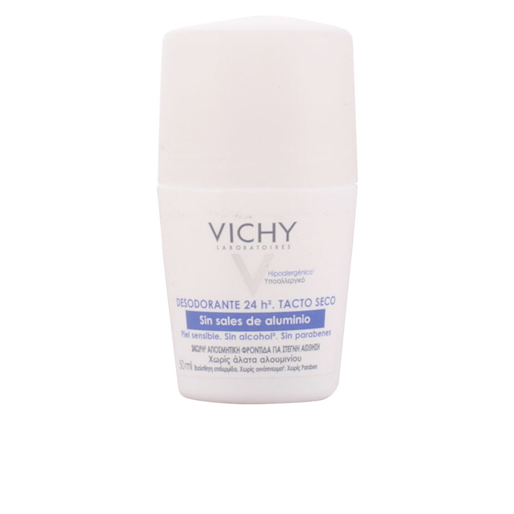 Desodorante roll-on sem sais de alumínio, hidrata e acalma a pele sensível por 24 horas, 50 ml